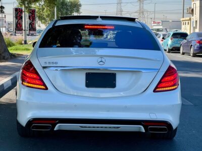 MERCEDES S 500 (V8) twin-turbo petrol engine WHITE BROWN 2015