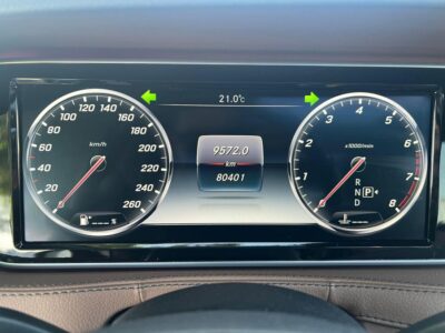 MERCEDES S 500 (V8) twin-turbo petrol engine WHITE BROWN 2015