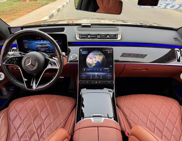 2021 MERCEDES BENZ S 500 V6 Black-Brown AUCTION GRADE 4.5/A