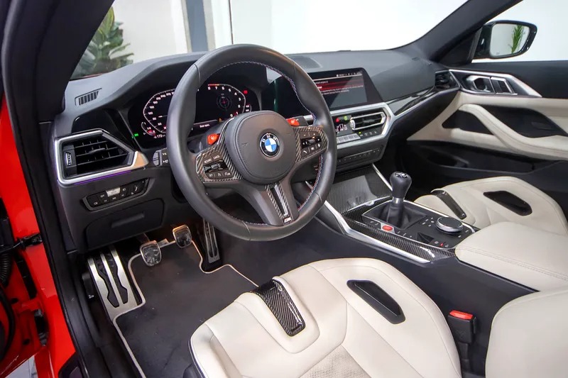 2022 BMW M4 Competition Manual transmission Orange White