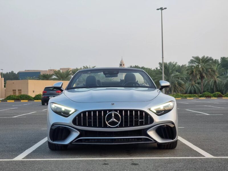 2022 Mercedes-AMG SL 55 4.0-liter V8 biturbo Engine Silver