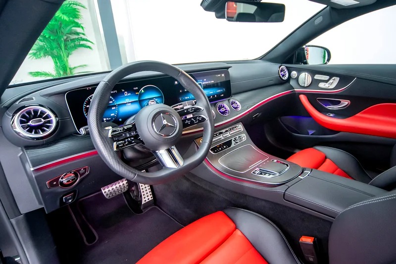 2023 Mercedes-Benz E-Class E 200 Night Package Black Red