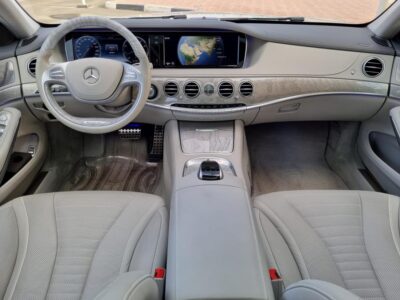 2015 Mercedes-Benz S 500 L 4.0L twin-turbo V8 Engine White Grey