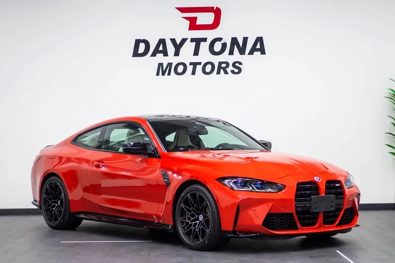 2022 BMW M4 Competition Manual transmission Orange White