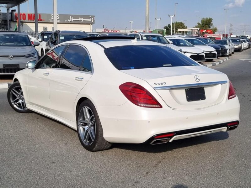 2015 Mercedes-Benz S 500 L 4.0L twin-turbo V8 Engine White Grey