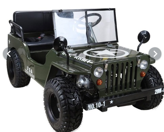 Mini Jeep 150CC 3+1 Gears Air Cooled Single Cylinder 4 stroke Green