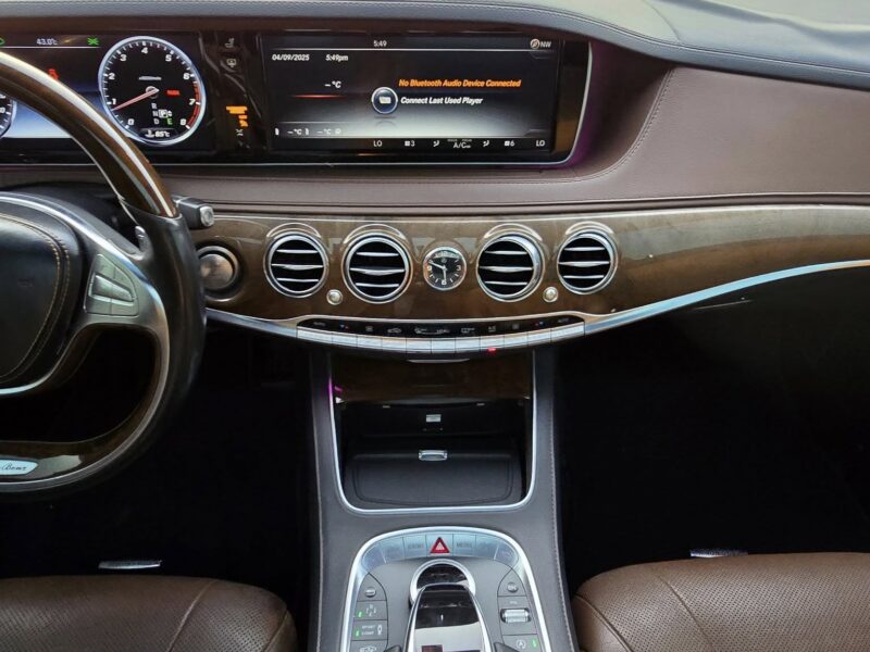 Mercedes-Benz S550 4.7-liter Twin-Turbocharged V8 Engine 2015 White Tan