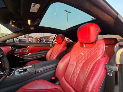 Mercedes-Benz S 560 4.0L Twin-Turbo V8 Engine 2018 White Red