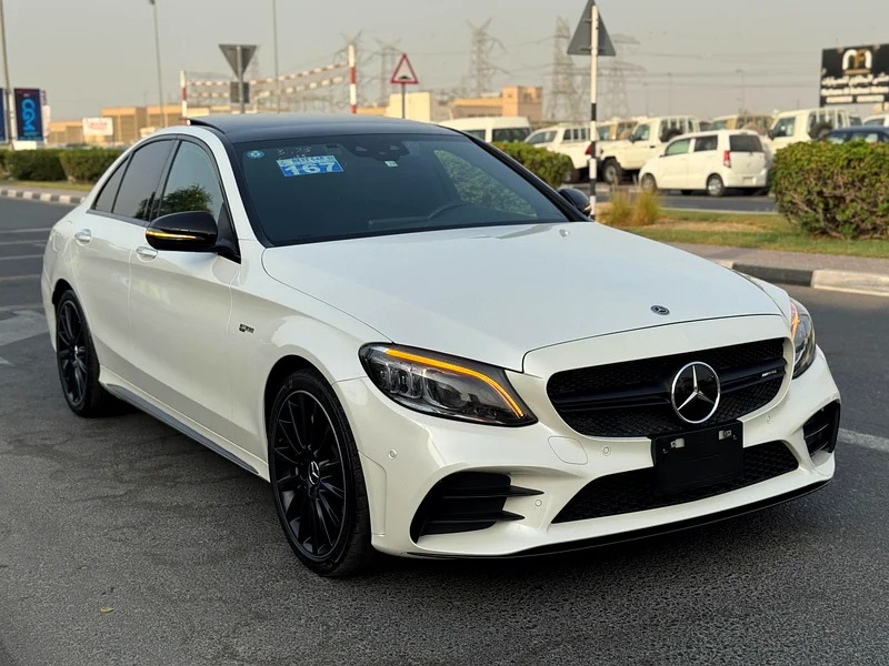 2019 Mercedes-Benz C-Class C43 AMG 6 Cylinder Engine White Black