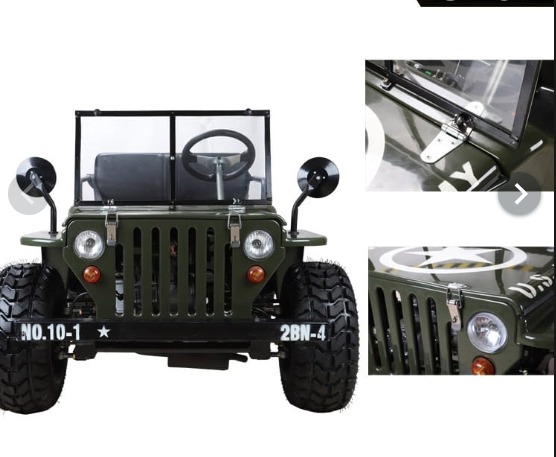 Mini Jeep 150CC 3+1 Gears Air Cooled Single Cylinder 4 stroke Green