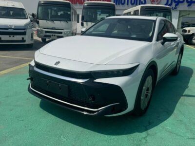 2023 Toyota Crown 2.4-litre turbocharged Hybrid inline-4 engine White Beige