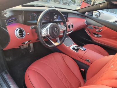 Mercedes S560 Coupe 4.0L V8 Twin Turbo Engine 2019 Grey Red