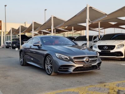 Mercedes S560 Coupe 4.0L V8 Twin Turbo Engine 2019 Grey Red