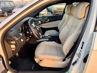 2014 Mercedes-Benz E63 AMG 5.5L twin-turbo V8 White Beige