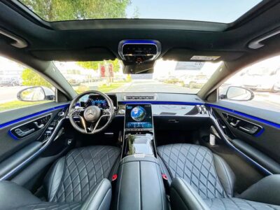 2021 Mercedes-Benz S-Class S 500 4Matic Neat & Clean Car White Black