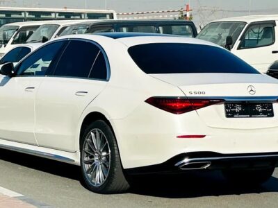 2021 Mercedes-Benz S-Class S 500 4Matic Neat & Clean Car White Black