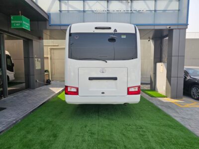 2017 Toyota Coaster Toyota DIESEL V6 4.2L White Beige GCC Specs