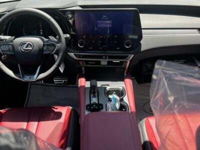 2024 Lexus RX 500h 2.4L inline 4-cylinder Hybrid Engine White Red