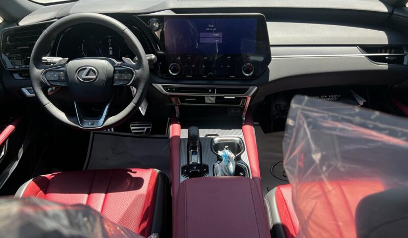 2024 Lexus RX 500h 2.4L inline 4-cylinder Hybrid Engine White Red