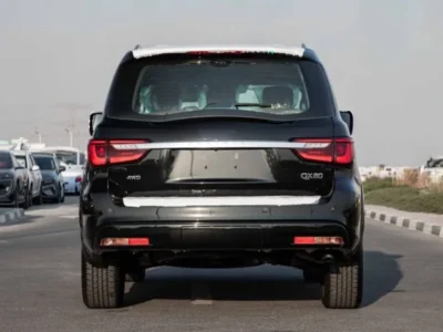 2025 Infiniti QX80 5.6 litre V8 Engine GCC Specs Black Tan