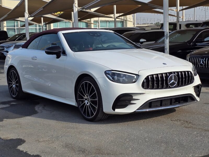 Mercedes-Benz E450 Coupe 2023 AMG SPORT RIMS Full specifications White Red
