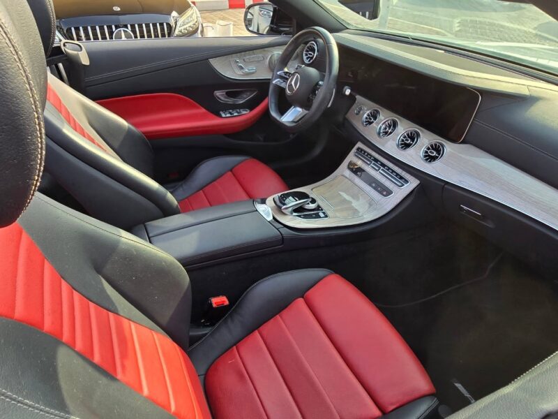 Mercedes-Benz E450 Coupe 2023 AMG SPORT RIMS Full specifications White Red