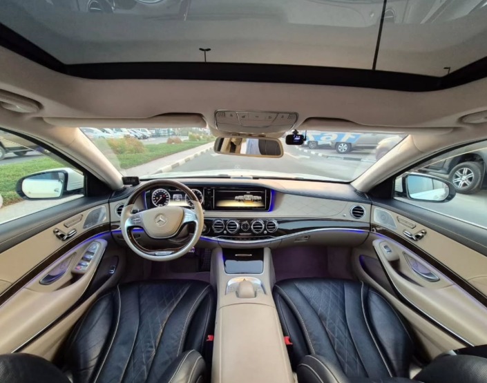 2014 MERCEDES BENZ S550 V8 White-Black AUCTION GRADE 4/B