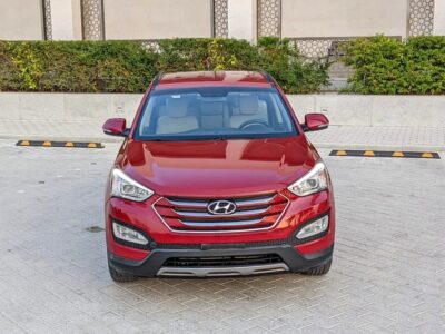2016 Hyundai Santa Fe Comfort Plus GCC Mint Condition Red Beige