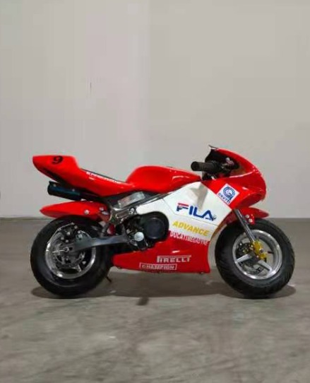 Pocket bike 49CC Ninja, 2 Stroke Engine safety switch Pull start Red