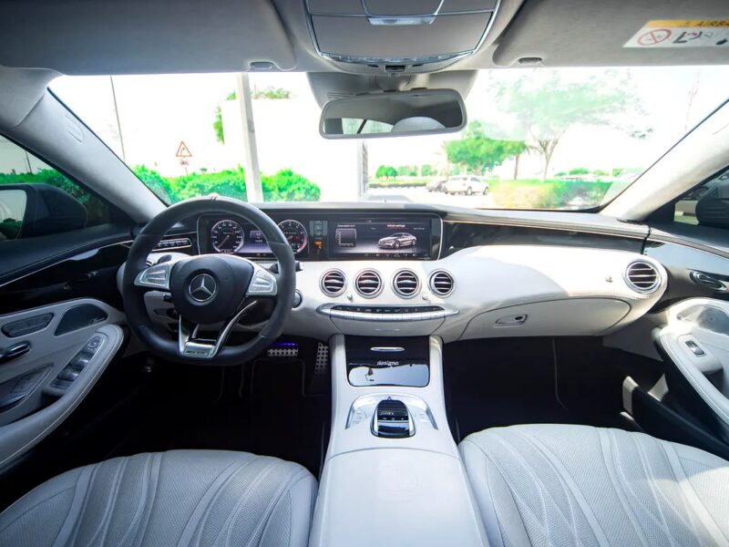 2015 Mercedes-Benz S-Class S 63 4Matic 8 Cylinders Engine Silver White