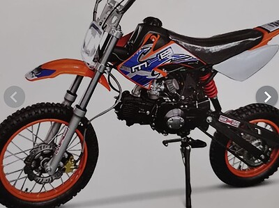 Dirt bike 125CC Electric start Automatic 4 stroke engine single cylinder Orange