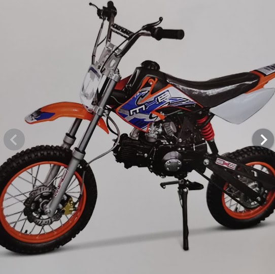Dirt bike 125CC Electric start Automatic 4 stroke engine single cylinder Orange