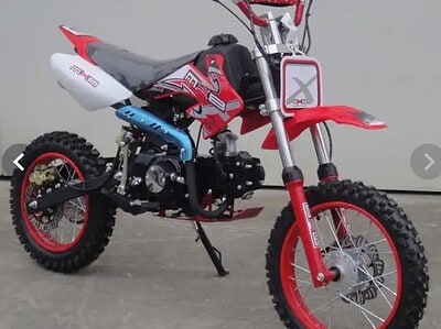 Dirt bike 125CC Electric start Automatic 4 stroke engine single cylinder Orange