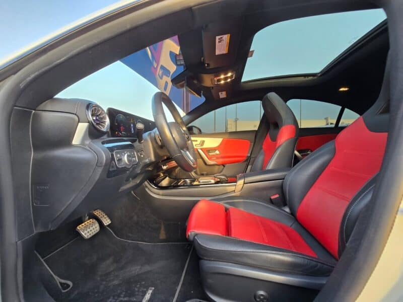 2023 Mercedes-Benz CLA 250 turbocharged 2.0-liter inline-4 engine White Red