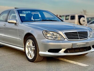 2003 Mercedes-Benz S 55 AMG 5.4 liters V8 Engine Silver Black