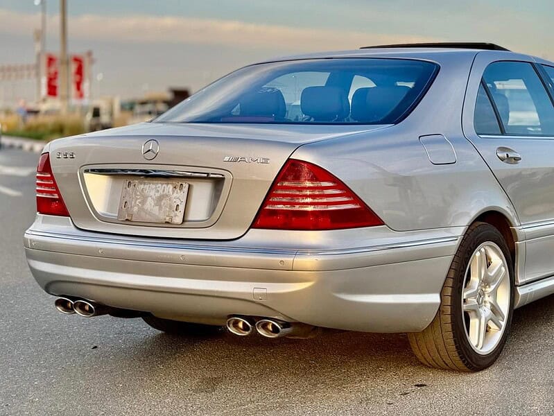 2003 Mercedes-Benz S 55 AMG 5.4 liters V8 Engine Silver Black