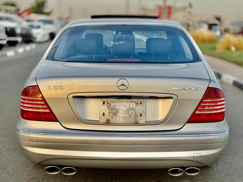 2003 Mercedes-Benz S 55 AMG 5.4 liters V8 Engine Silver Black