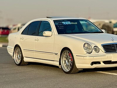 2000 Mercedes-Benz E 55 AMG 5.4 liters V8 Engine White Black