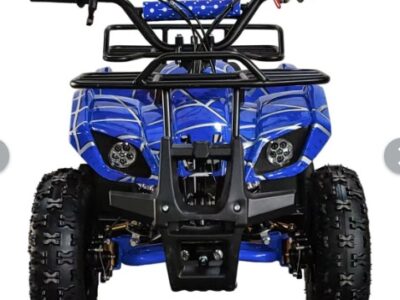 Mini Atv 49CC 2 Stroke Engine Pull start and Electric Start Blue