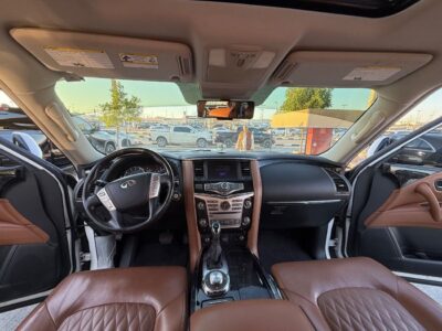 2020 Infiniti QX80 Excellence 5.6 litre 8 Cylinder Engine White Tan GCC Specs