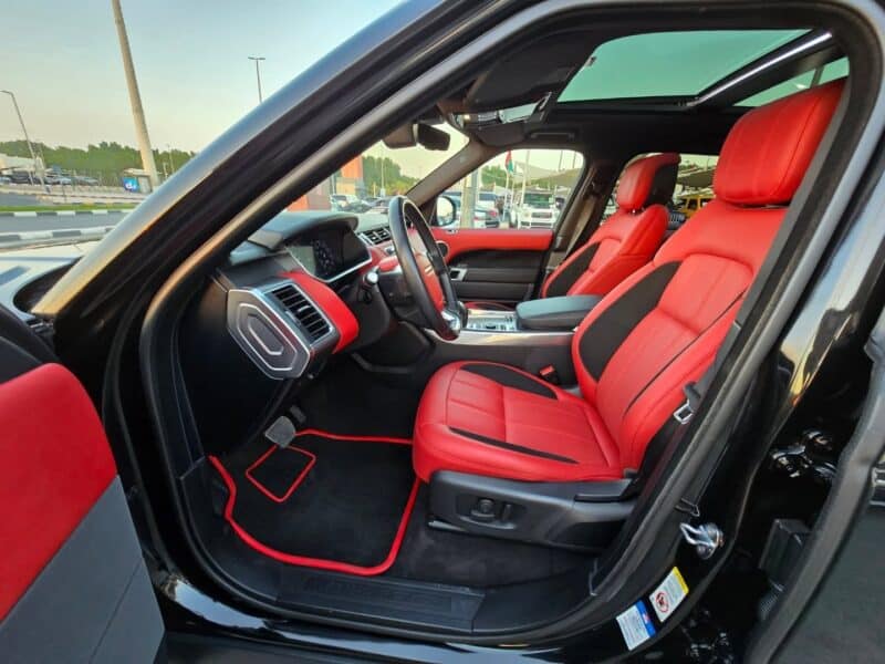 2021 Land Rover Range Rover Sport 3.0-liter engine 6 Cylinder Black Red