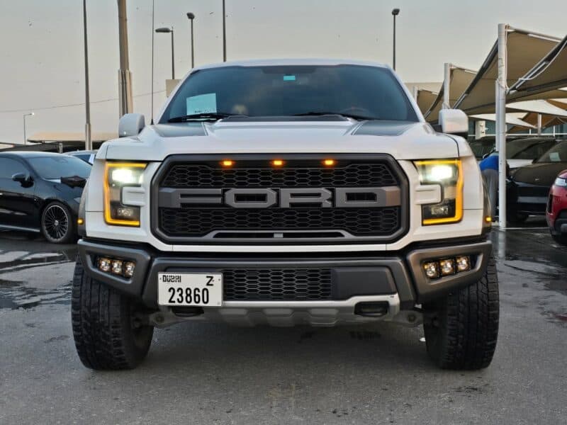 2017 Ford F-150 Raptor 3.5-liter twin-turbo V6 White Grey Good Condition