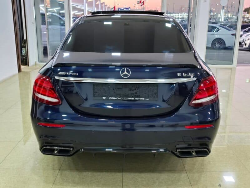 2018 Mercedes-Benz AMG E63 S 4.0L Twin-Turbocharged V8 Blue Beige