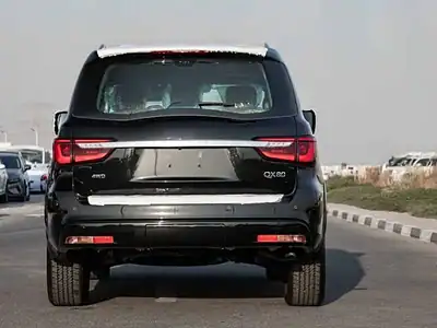 2025 Infiniti QX80 5.6 litre V8 Engine GCC Specs Black Tan