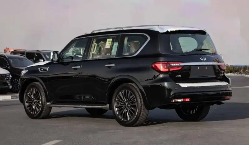 2025 Infiniti QX80 5.6 litre V8 Engine GCC Specs Black Tan