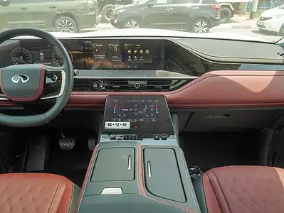 2025 Infiniti QX80 Autograph 3.5 litre V6 Engine Petrol White Burgundy