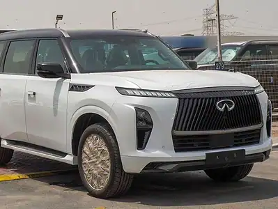 2025 Infiniti QX80 Autograph 3.5 litre V6 Engine Petrol White Burgundy