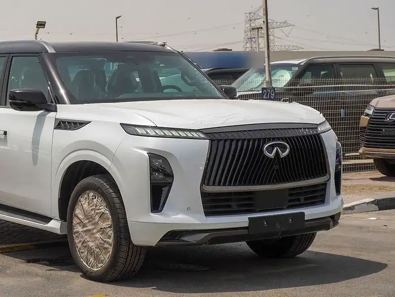 2025 Infiniti QX80 Autograph 3.5 litre V6 Engine Petrol White Burgundy