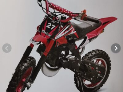 Mini dirt bike 49CC Electric start and pull start 2 stroke engine single cylinder Red