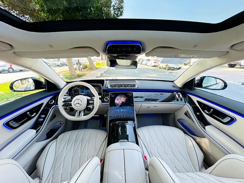 2025 Mercedes-Benz S-Class S 63 4Matic Plus E Performance White Beige